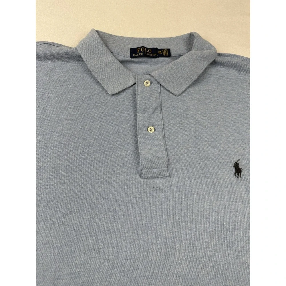 Ralph Lauren Polo Shirt Mens Size 2XB Blue Pony Casual Short Sleeve